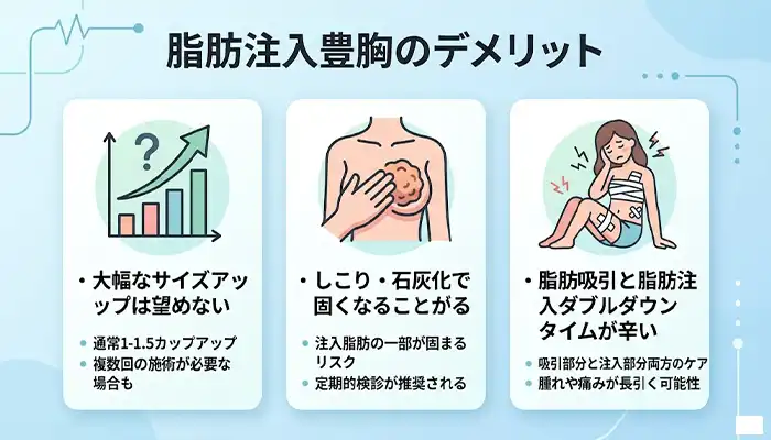 脂肪注入豊胸のデメリット