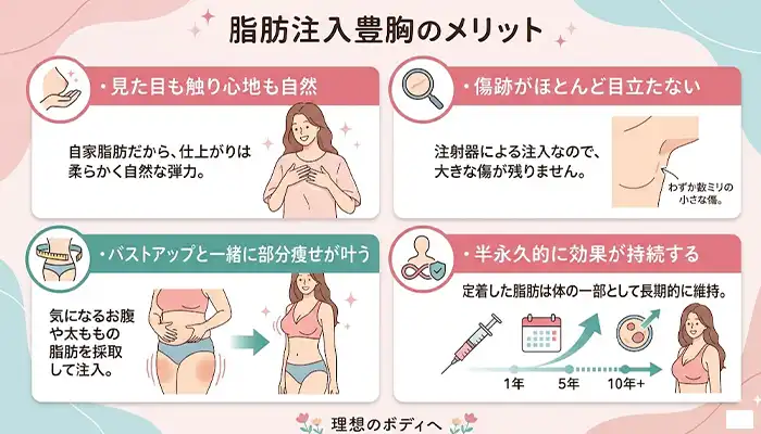 脂肪注入豊胸のメリット