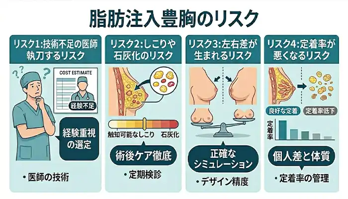脂肪注入豊胸のリスク